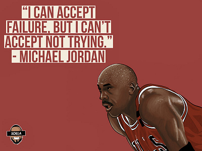 Michael Jordan Motivation design icon illustration logo