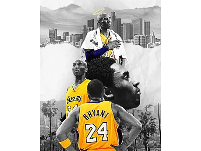 Kobe Bryant Tribute basketball design design art graphicdesign illustration kobebryant lakers layout minimal nba nba poster poster