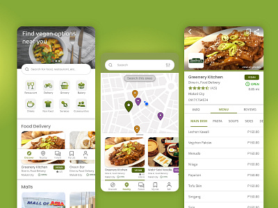 Vegan Food Directory App app graphic design ui ux vegan