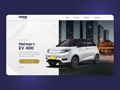 Electric Vehicle Website ui web app website