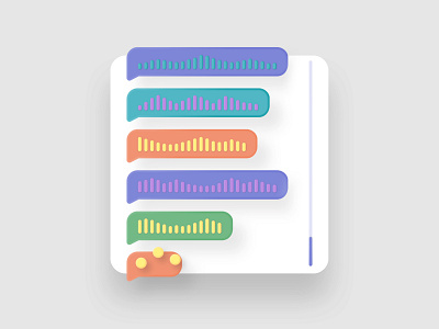 Do you like voices? 😂 3d app audio colorful illustration interface kapustin message set ui vector voices web