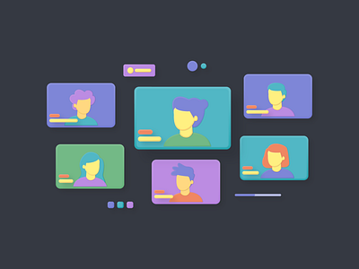 Meeting from Remote Work Illustrations