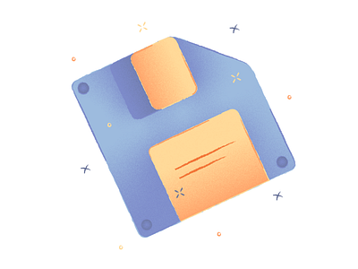 Porto Illustrations 🌅 colorful design flat floppy disk freebie grain illustration kapustin noise resources save set texture vector