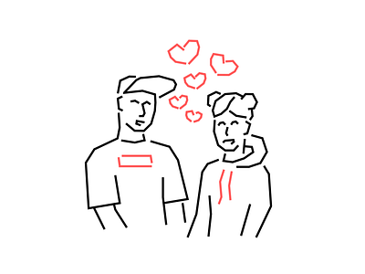 Dallas Illustrations 👫 boy character colorful conversation design free freebie girl illustration kapustin linear love relationships resources set vector