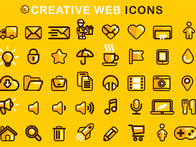 custom flat icon design for your website and apps