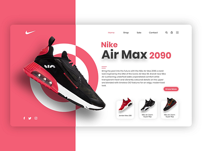 Nike Website Landing page Template design graphic design landing page nike web