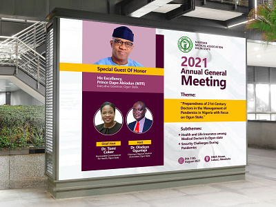 Signage design: Nigerian Medical Association, Ogun State; AGM. advertising brand identity signage