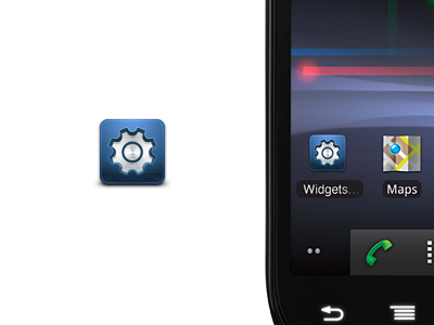 Widget icon android blue icon widget