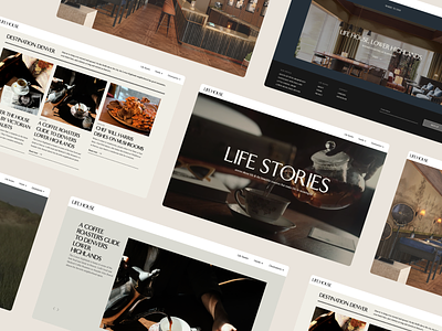 Life Stories blog brand branding design hospitality hotel lifehouse minimal stories webflow