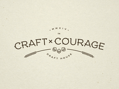 Craft & Courage Logo Progress bar beer branding gotham logo progress