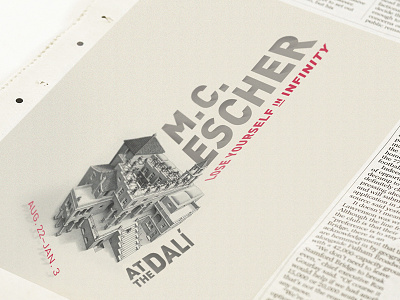 M.C. Escher Exhibition 3d din perspective type