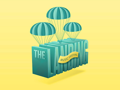 Landing Logo 3d logo texture typography