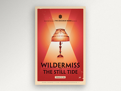 Wildermiss and The Still Tide gig poster glow lamp poster warm