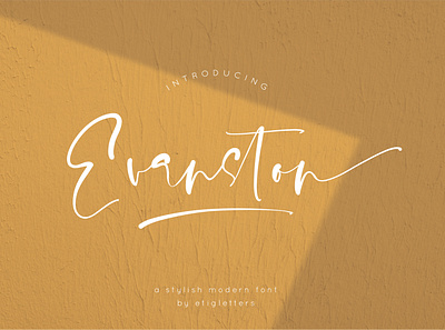 Evanston - Stylish Modern Font branding design font font design logo modern font scriptfont typeface typography