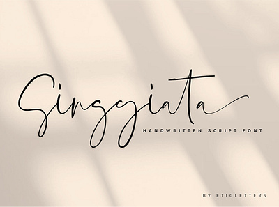 Singgiata - Handwritten Font branding design font font design illustration logo modern font scriptfont typeface typography