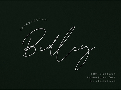 Bedley - Handwritten Font branding design font font design modern font scriptfont typeface typography