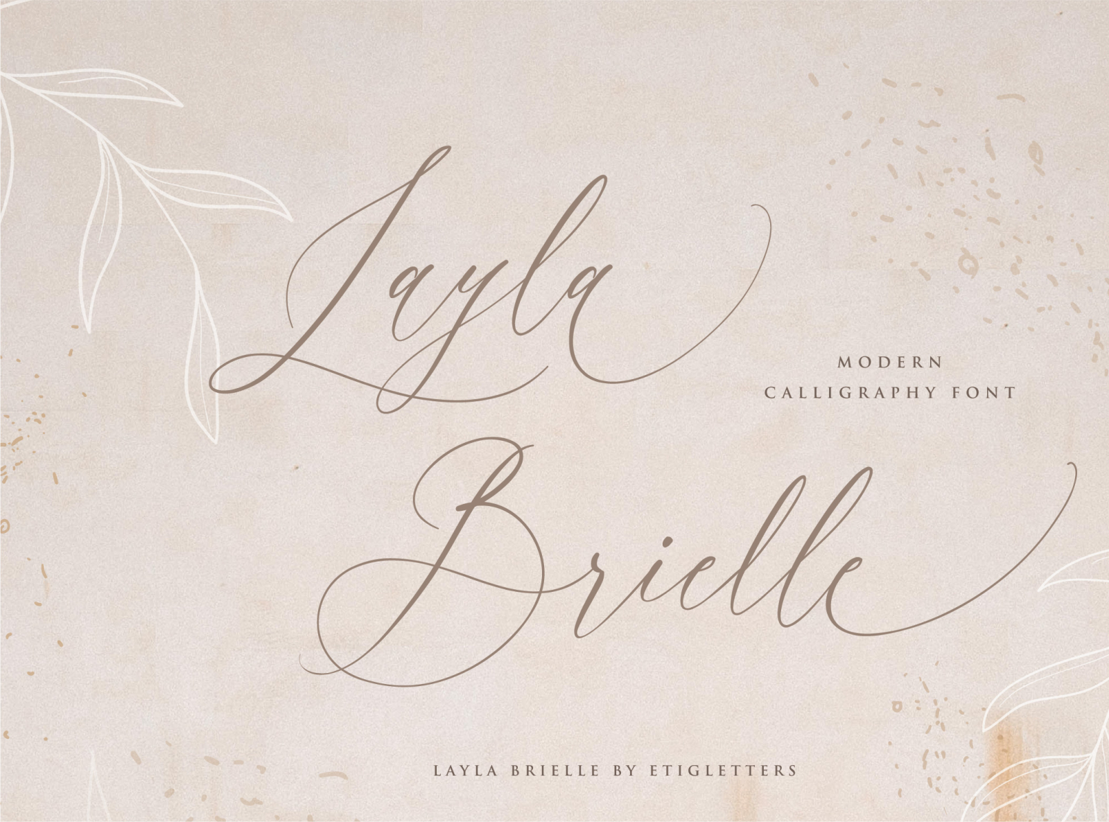 Layla Brielle Wedding Font by Etigletters on Dribbble