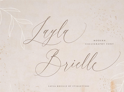 Layla Brielle Wedding Font design font font design modern font scriptfont typeface typography wedding font