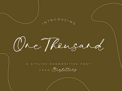 One Thousand // Handwriting Font