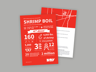 NOV Shrimp Boil 2019 Invitation branding design