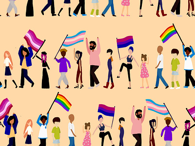 Pride Parade | Pattern Illustration