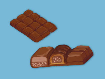 Chocolate Illustrations chocolate digital painting drawing food illustration procreate