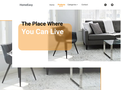 HomeEasy branding figma furniture store minimal ui ui ux ui design web web design