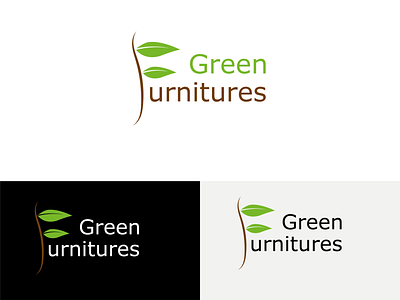 Logo Design Concept branding design furniture green icon illustration leaf logo logo design logodesign logotype minimal minimalist typography vector