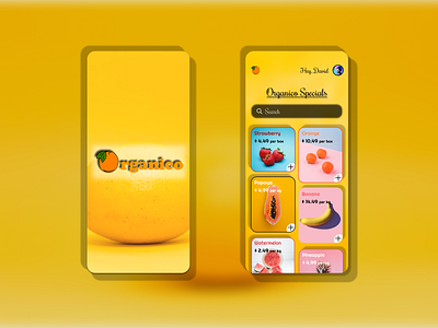 Organico app branding design icon logo mobile mobile ui responsive design ui