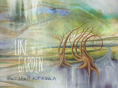 Like in the Garden album art album cover graphic design illustration music painting photoshop tree watercolor