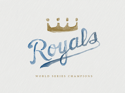 Crown, Taken baseball royals watercolor world series