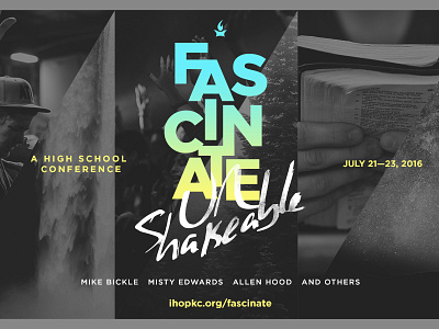 Fascinate: Unshakeable branding conference event poster typography