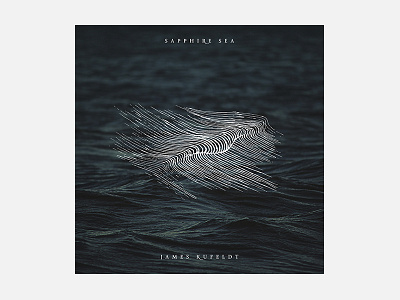 Sapphire Sea album cover design drawing illustration lines ocean wave