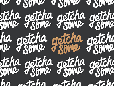 Getcha Some BBQ & Catering Co. bbq brand lettering logo logotype