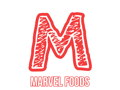 Marvel Foods logo sketch branding food brand logo logo design logobrand