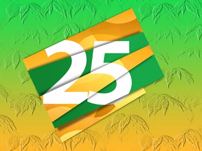 Celebrating 25! 25 design logo design number design