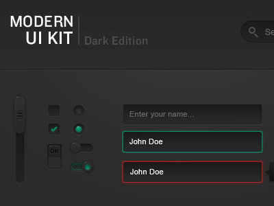 Modern UI Kit | Dark Edition dark kit modern ui