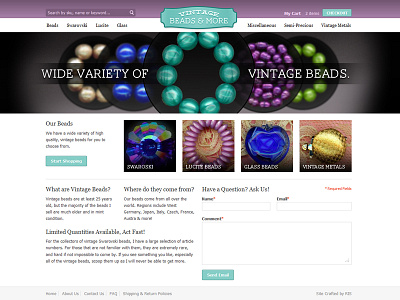 Vintage Beads & More ecommerce magento pastel