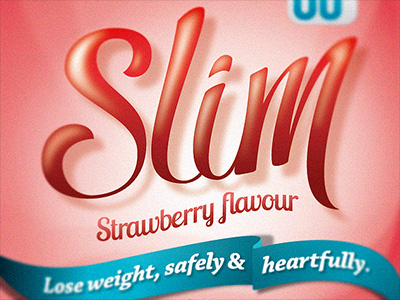 Slim package design branding drink graphic logo package package design packaging design pink strawberry typographic weight