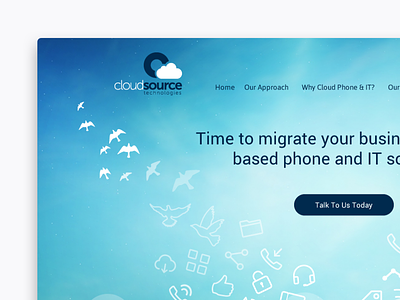Cloud Source abstract blue branding design illustration