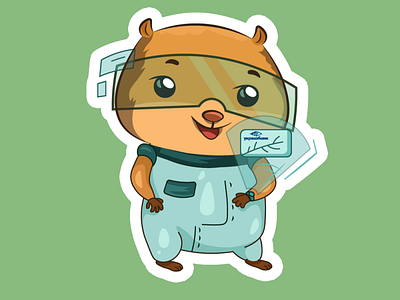 The hamster sticker design