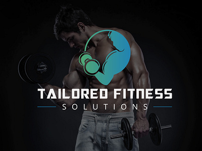 Fitness Solutions abstract logo branding creative logo fitness logo gym logo healthfitness logo logo design concept logodesigner logomaker logos logotype modernlogo