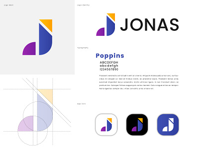 Abstract letter J logo Design