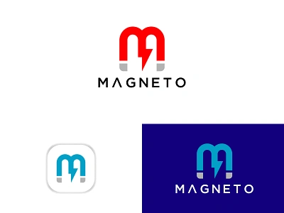 MAGNETO LOGO CONCEPTS abstract logo app icon bussiness logo corporate logo creative logo creative logos creativity letter m lettermark logo design logo design concept logodesign logomaker logos logotype magnet icon magnet logo modernlogo spark icon spark logo