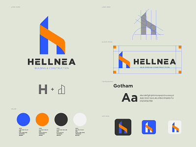 Hellenea Building & Construction Logo Branding