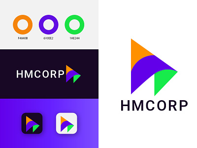 Hmcorp modern brand identity design