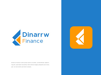 Dinarrw Finance Brand identity Design abstract logo banking logo brand identity design branding combination mark creative logo d logo e business logo ecommerce f logo financial logo logo design concept logomaker minimal popular brand startup transaction