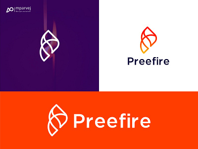 Preefire Abstract Logo Mark, p + fire abstract logo business logo corporate logo creative logo fire logo fitness logo letter p logo trends 2021 logomaker logotype luxury brand minimal logo modernlogo p app icon p fire logo simple logo startup unique logo yoga logo