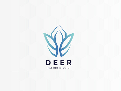 Deer Tattoo Studio abstract deer artist logo brand identity creative unique deer deer tattoo mark ecommerce logo gradient logo logo design concept logomaker logotype minimal modern personal brand popular branding professional logo simple logo startup tattoo artist tattoo studio