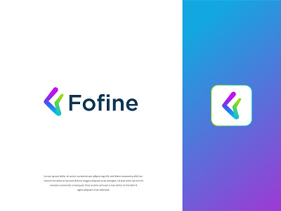 Fofine - Letter F Modern Logo banking brand identity branding f logo finance logo design logo inspiration logos marks minimal logo simple logo design simple logos startup symbols